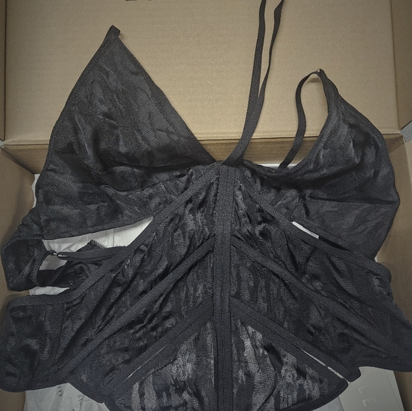 NWT dion lee black corset top size 6 - Picture 5 of 5